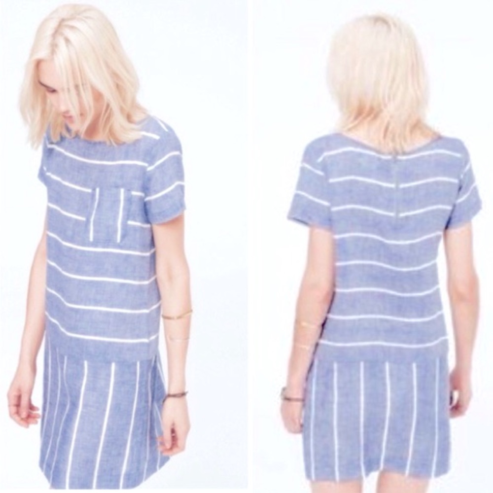 Lou & Grey Striped Chambray Linen Dress